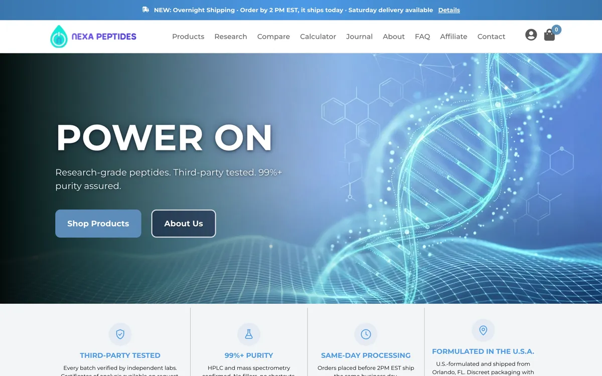 Home page of nexapeptides.us