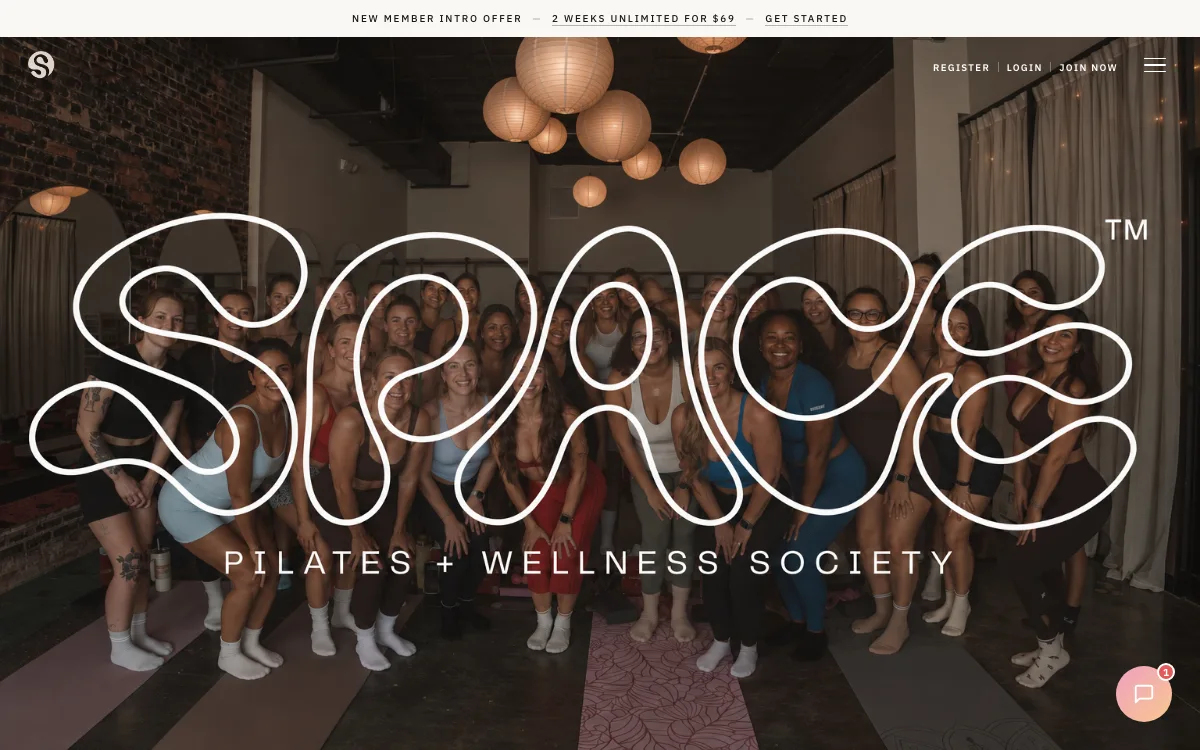 Home page of spacepilatesandwellness.com